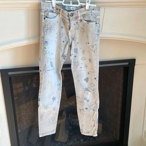 Current/Elliott Stiletto Safari Write On Destroy Skinny Jeans